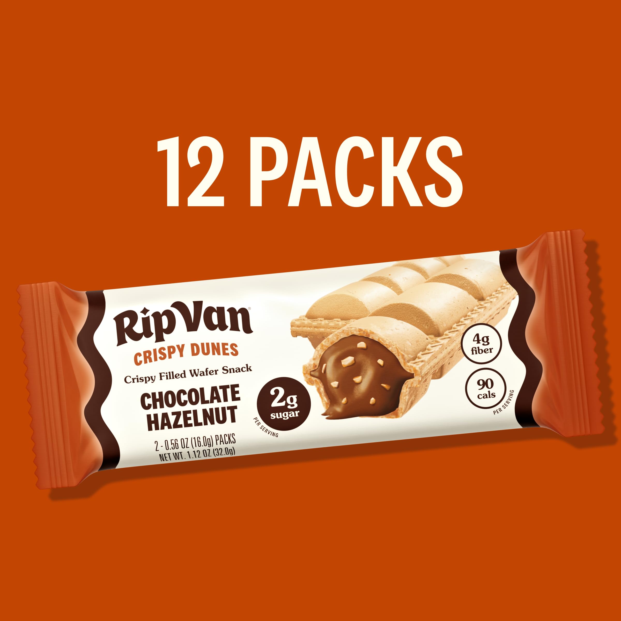 Amazon.com: Rip Van Crispy Dunes Vegan Chocolate Hazelnut Wafer